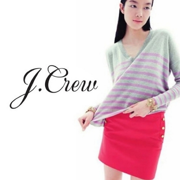 J. Crew Skirts J Crew Pink Postage Midi Skirt Poshmark